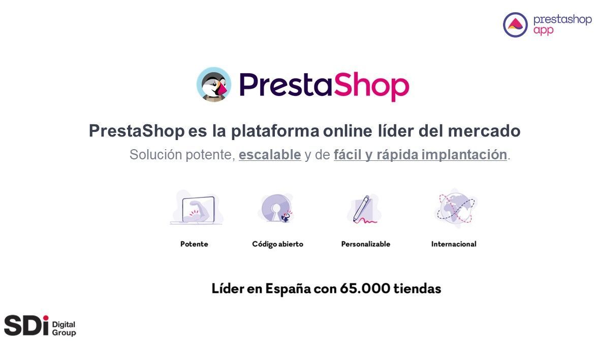 Prestashop es la plataforma online lider del mercado